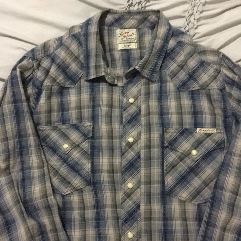 LUCKY BRAND long sleeve snap button shirt